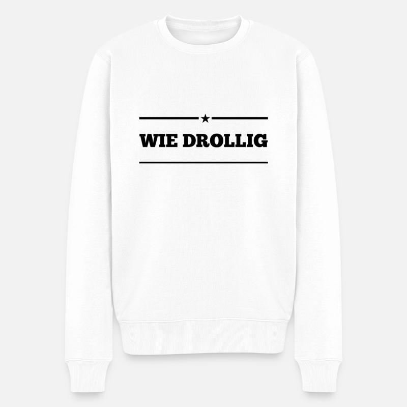 das finde ich drollig - Männer Premium Bio Pullover - Weiß