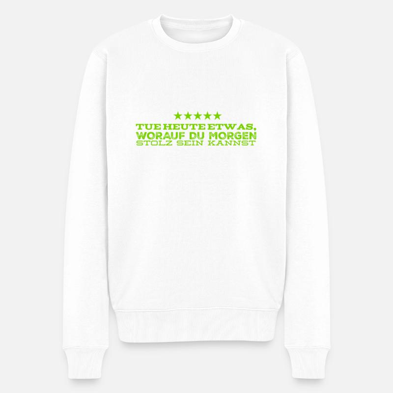 tu dir etwas gutes - Männer Premium Bio Pullover - Weiß