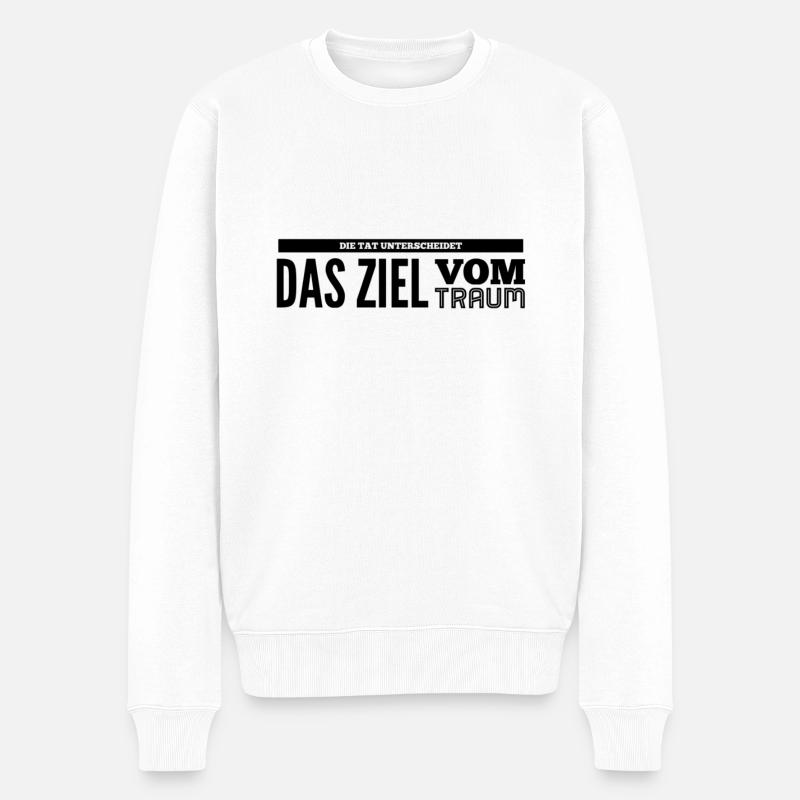 mach deine Träume wahr - Männer Premium Bio Pullover - Weiß