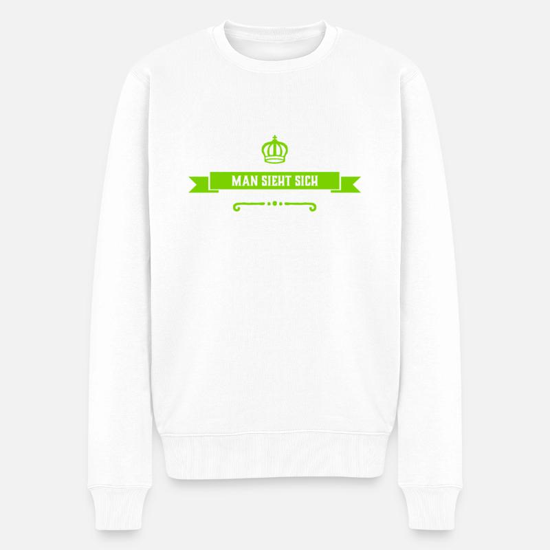 bye bye - Männer Premium Bio Pullover - Weiß