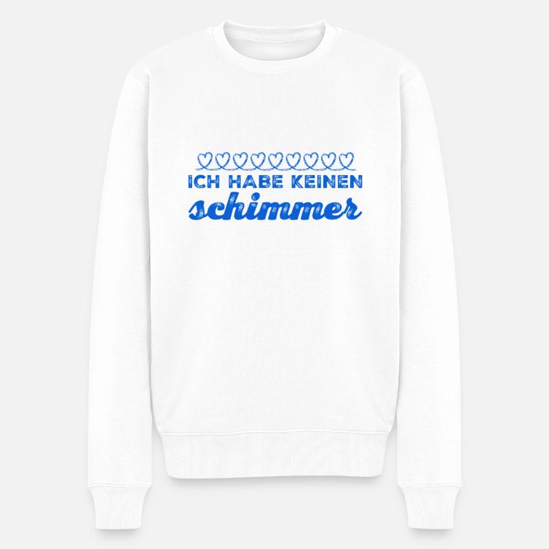 ich habe keinen Dunst - Männer Premium Bio Pullover - Weiß