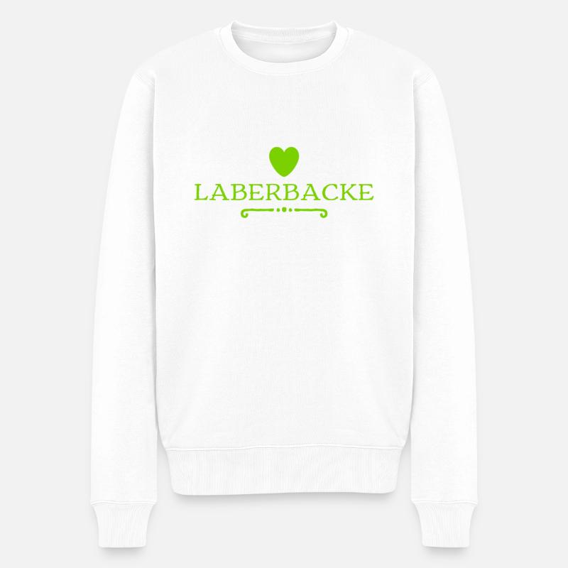 Laberbacke - Männer Premium Bio Pullover - Weiß