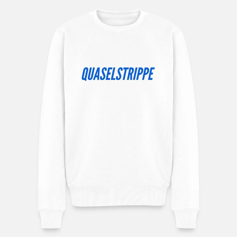 Quaselstrippe - Männer Premium Bio Pullover - Weiß
