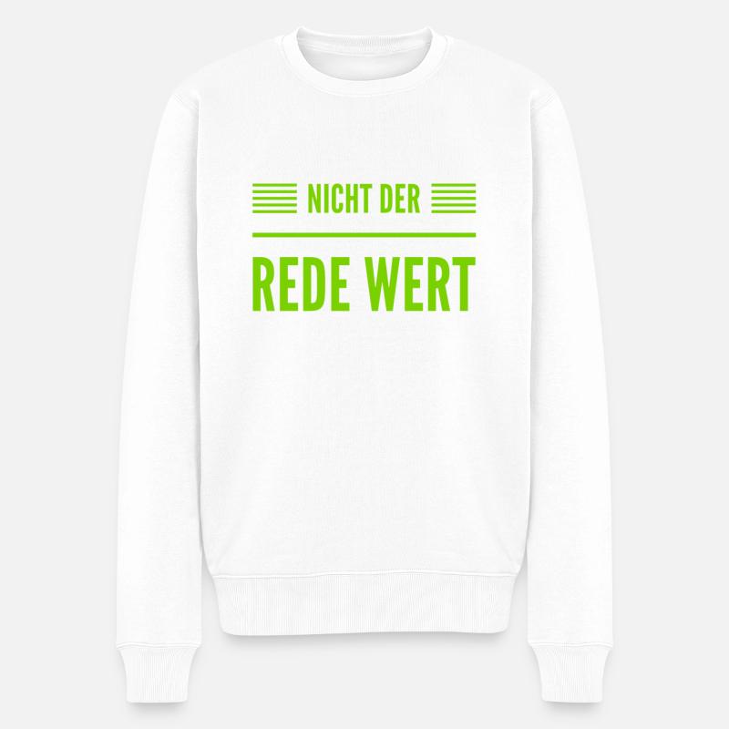 das ist unwichtig - Männer Premium Bio Pullover - Weiß