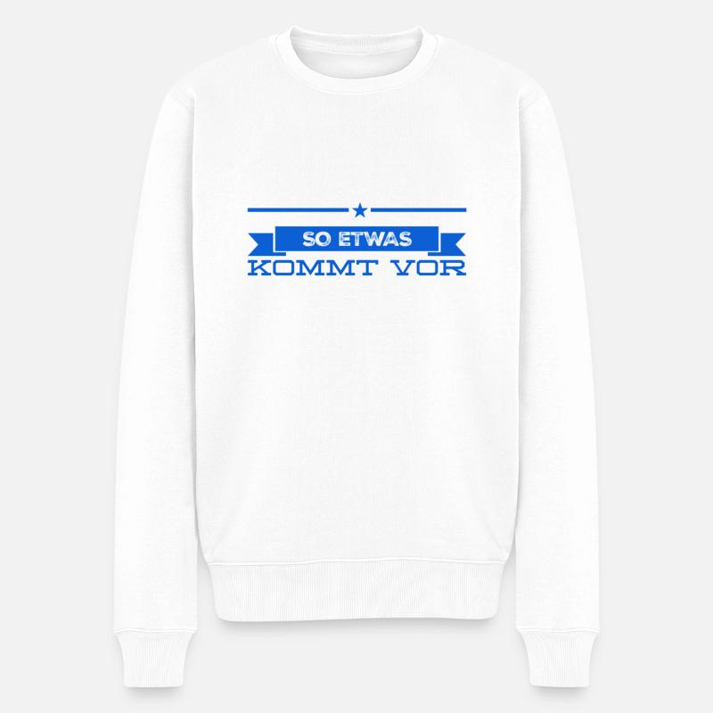 immer locker bleiben - Männer Premium Bio Pullover - Weiß