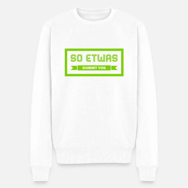 immer cool bleiben - Männer Premium Bio Pullover - Weiß