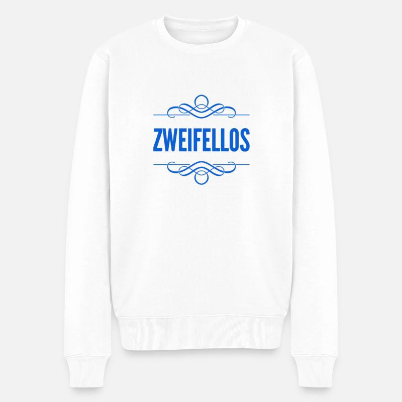 das ist eindeutig - Männer Premium Bio Pullover - Weiß