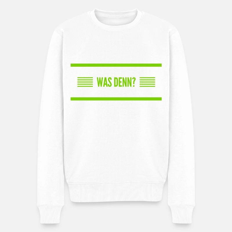 machst du Stress? - Männer Premium Bio Pullover - Weiß