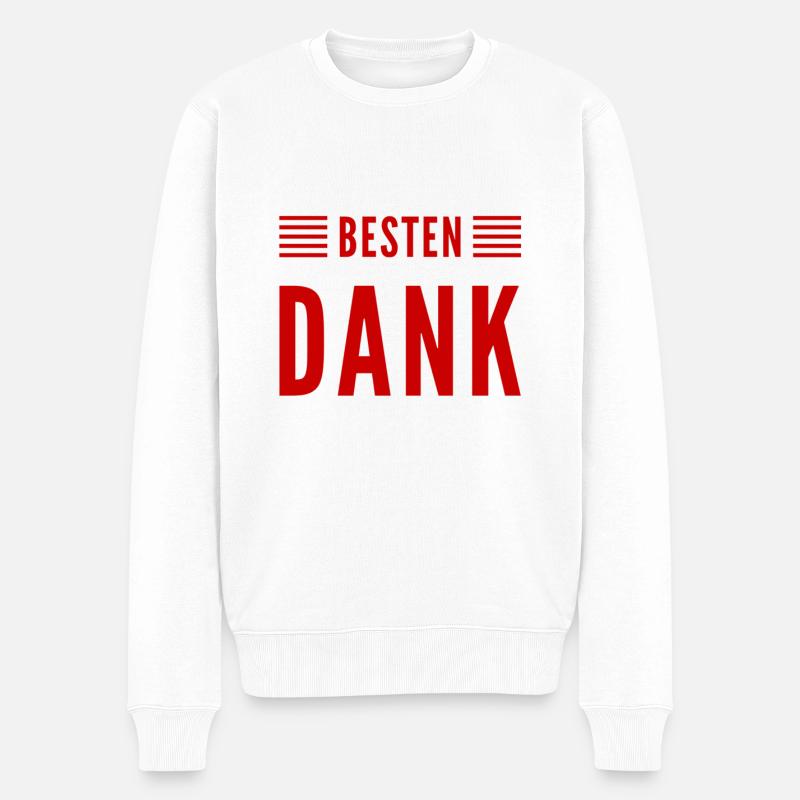 vielen Dank - Männer Premium Bio Pullover - Weiß