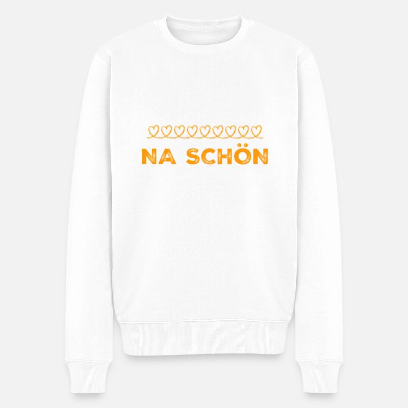 mäßig - Männer Premium Bio Pullover - Weiß