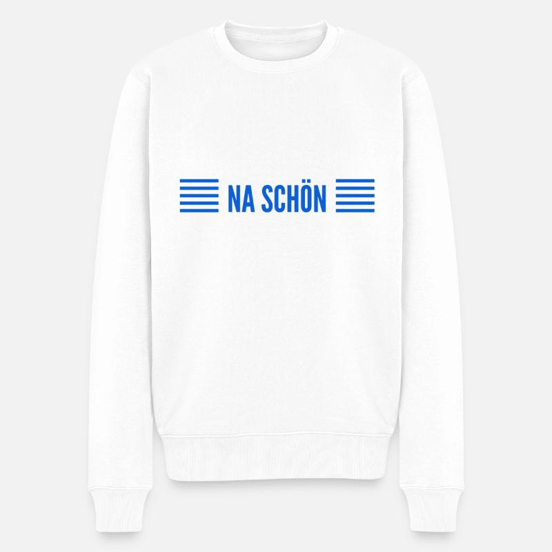wie schön - Männer Premium Bio Pullover - Weiß