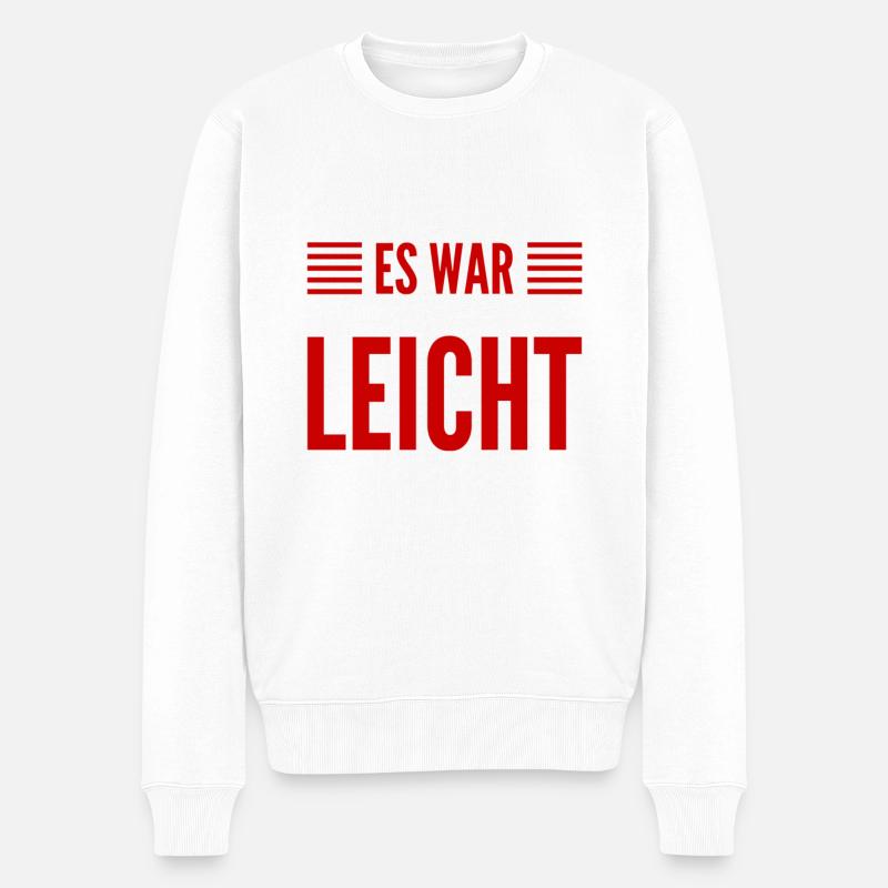 viel zu leicht - Männer Premium Bio Pullover - Weiß