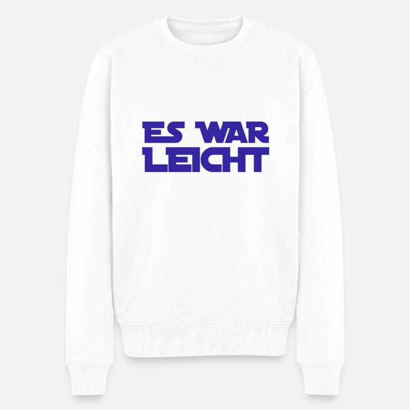 wie einfach - Männer Premium Bio Pullover - Weiß
