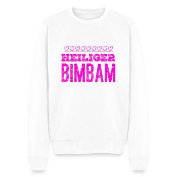 das kam unerwartet - Männer Premium Bio Pullover - Weiß - Vorne - Thijin (182cm)