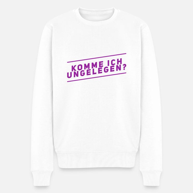 sind sie beschäftigt? - Männer Premium Bio Pullover - Weiß