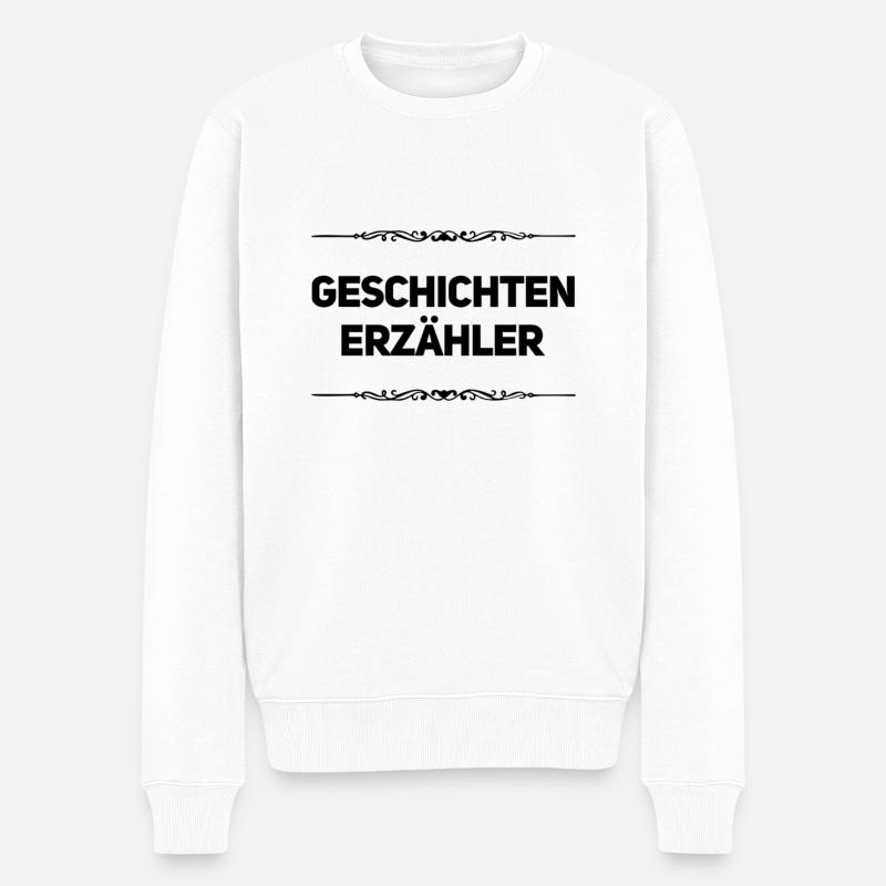 Märchen gehen immer - Männer Premium Bio Pullover - Weiß
