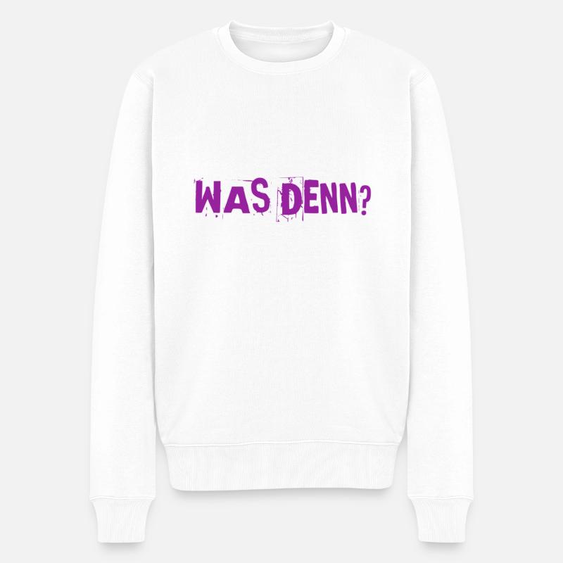 gibt es denn Probleme? - Männer Premium Bio Pullover - Weiß