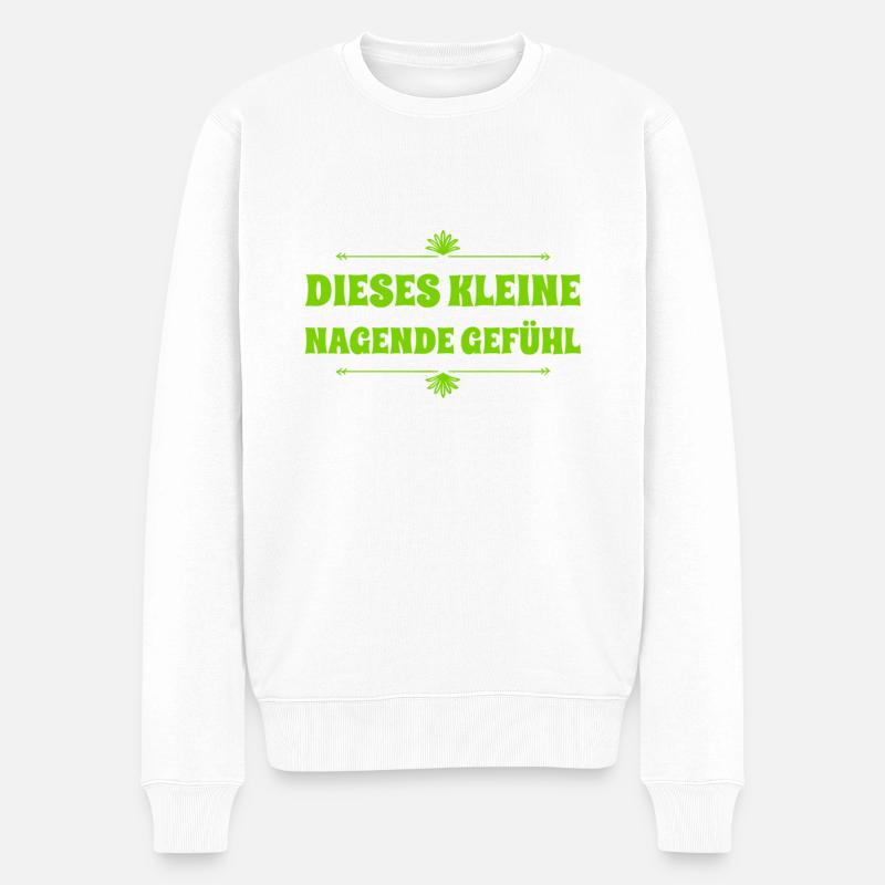 komisches Gefühl - Männer Premium Bio Pullover - Weiß