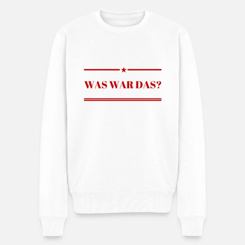 was war denn das? - Männer Premium Bio Pullover - Weiß