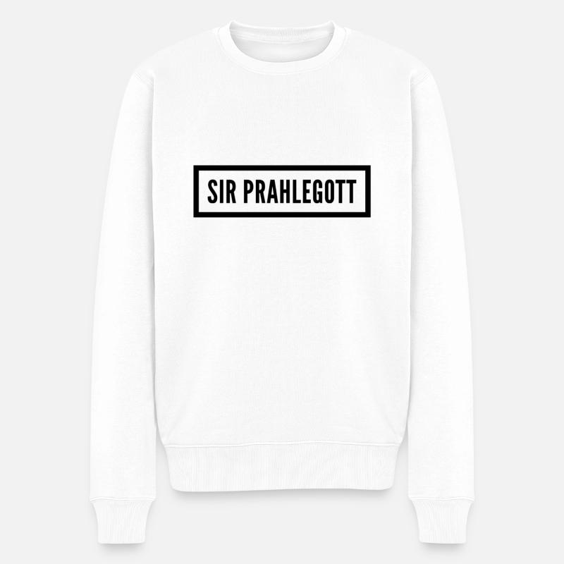 Angeber - Männer Premium Bio Pullover - Weiß