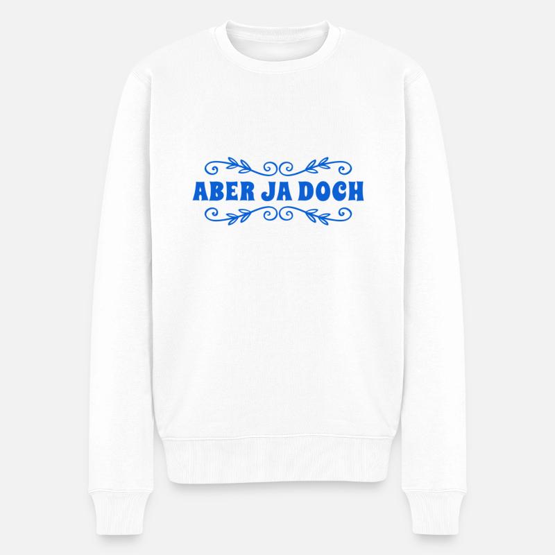 ich stimme zu - Männer Premium Bio Pullover - Weiß