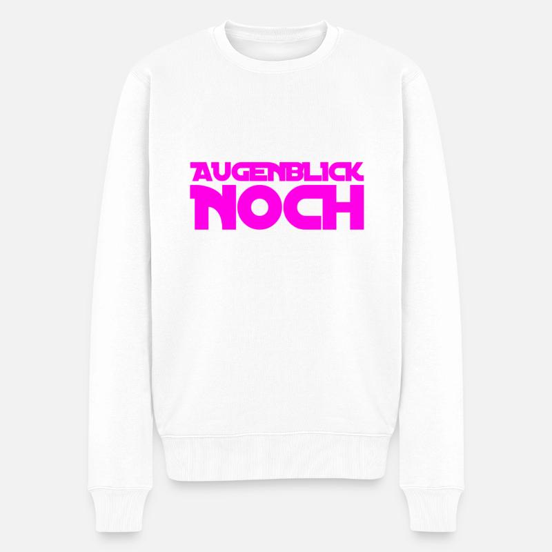 Augenblick noch - Männer Premium Bio Pullover - Weiß