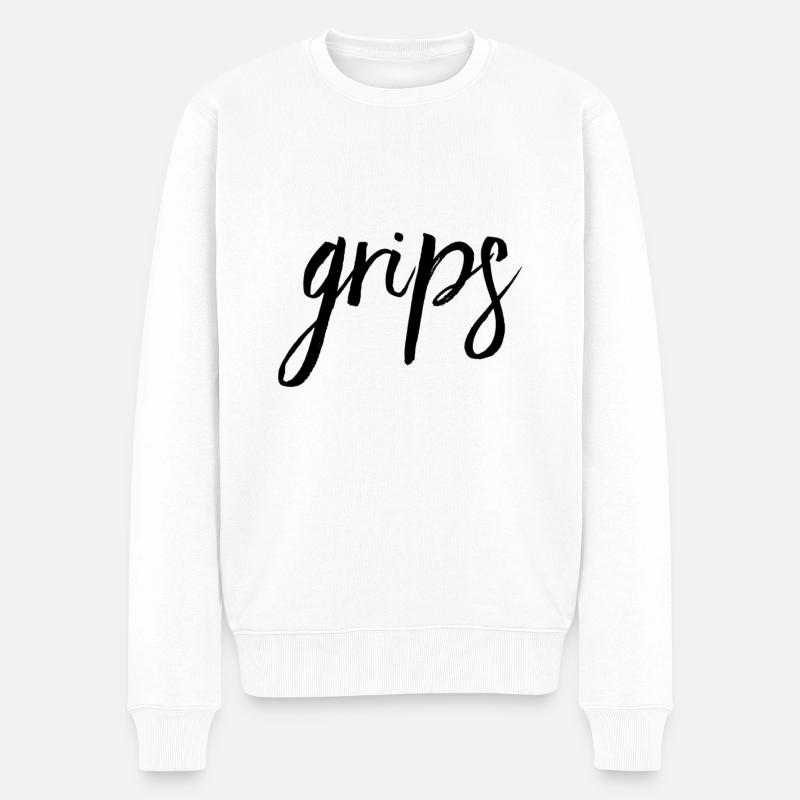 Grips - Männer Premium Bio Pullover - Weiß