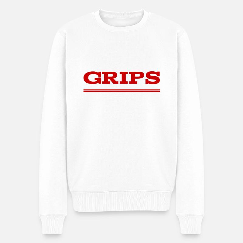 ich habe ne Menge Grips - Männer Premium Bio Pullover - Weiß