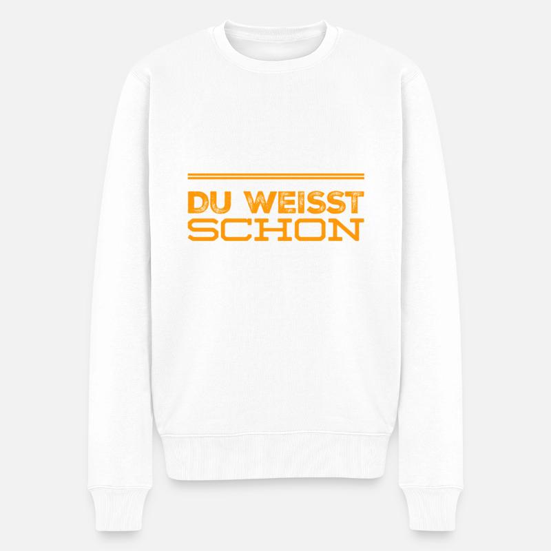 das ist dir doch klar - Männer Premium Bio Pullover - Weiß