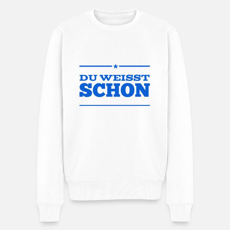 ist doch klar - Männer Premium Bio Pullover - Weiß