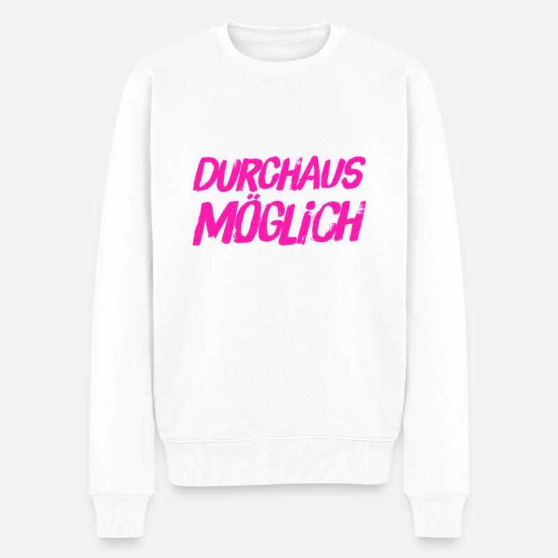 vielleicht ist es möglich - Männer Premium Bio Pullover - Weiß