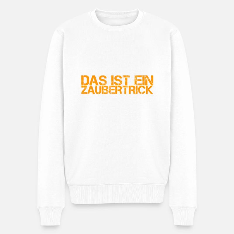 ich bin ein Zauberer - Männer Premium Bio Pullover - Weiß