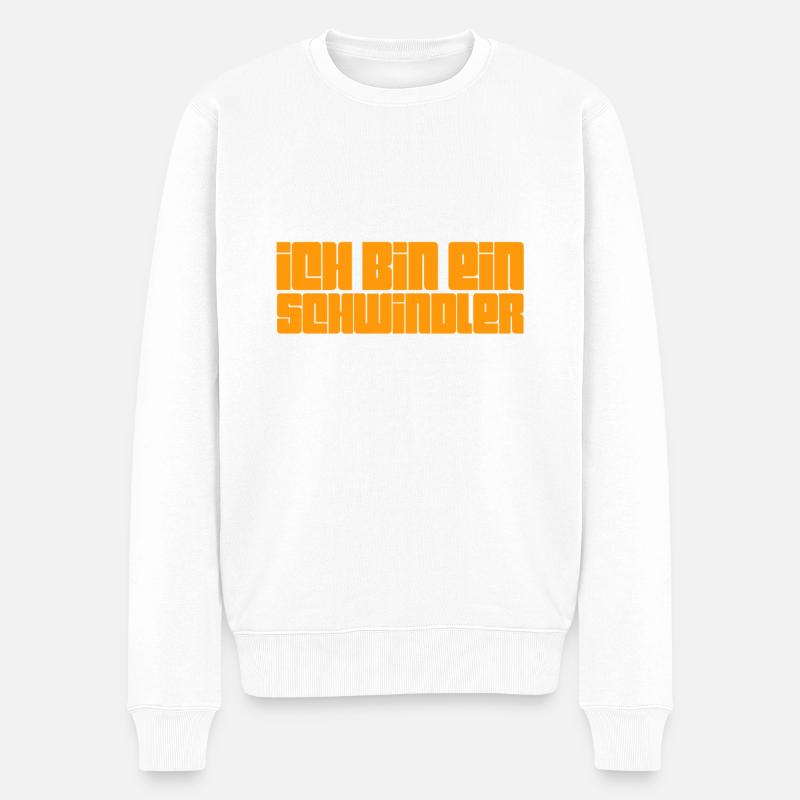ich lüge gern - Männer Premium Bio Pullover - Weiß