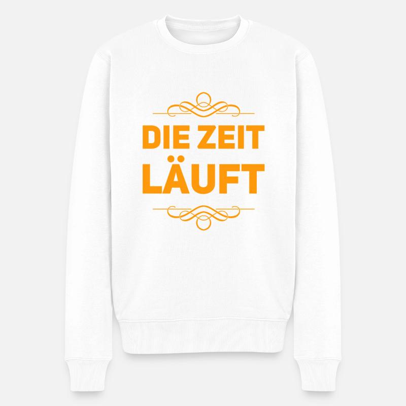 jetzt aber schnell - Männer Premium Bio Pullover - Weiß