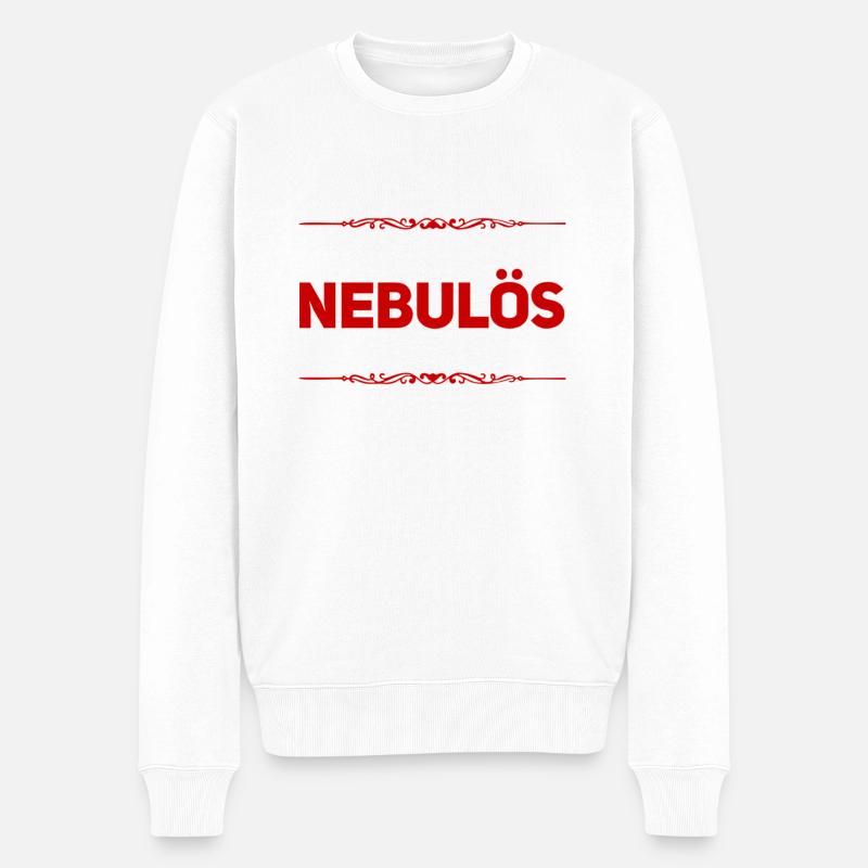 ich bin nebulös - Männer Premium Bio Pullover - Weiß