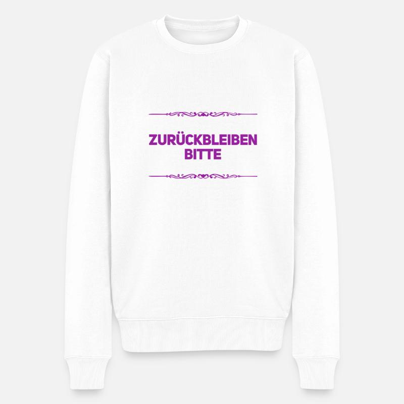 der Zug fährt ab - Männer Premium Bio Pullover - Weiß
