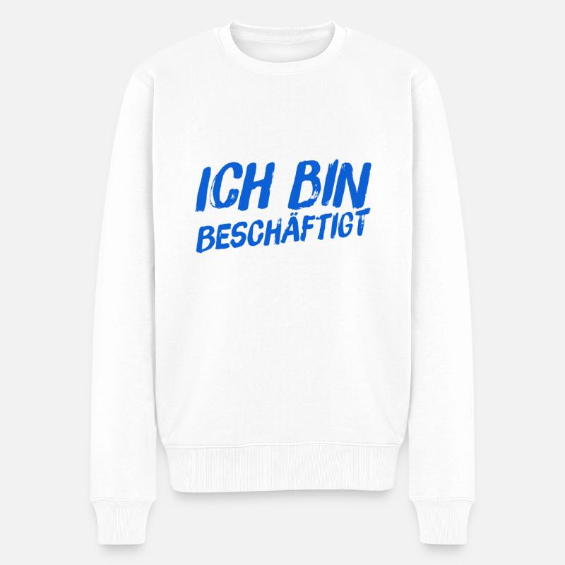 Vollbeschäftigung - Männer Premium Bio Pullover - Weiß