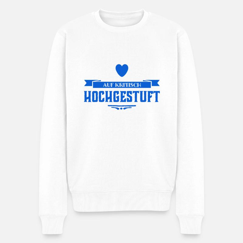 die Gefahr steigt - Männer Premium Bio Pullover - Weiß