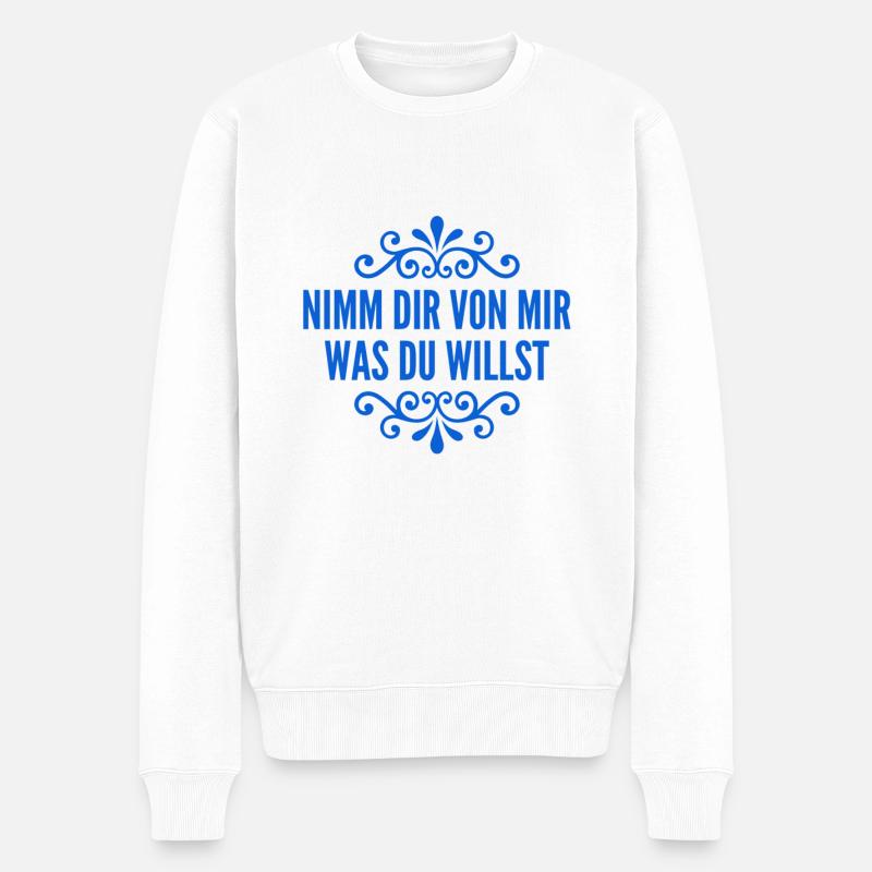 ich gebe dir alles - Männer Premium Bio Pullover - Weiß