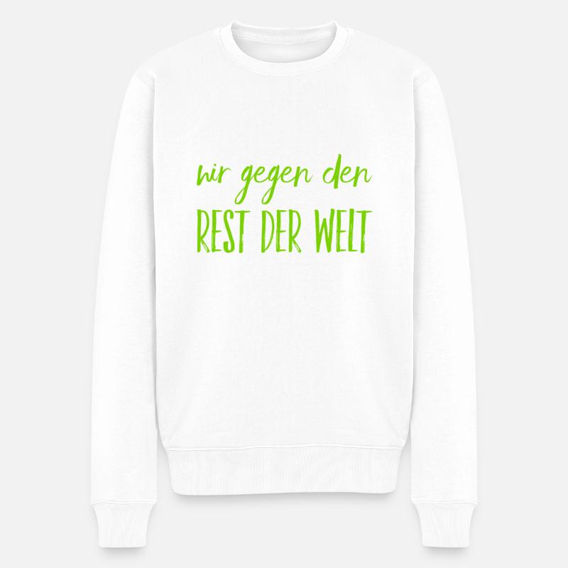 wir sind unschlagbar - Männer Premium Bio Pullover - Weiß