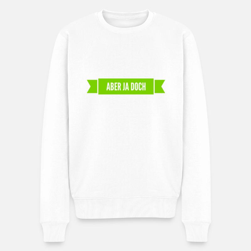 ich bin dafür - Männer Premium Bio Pullover - Weiß