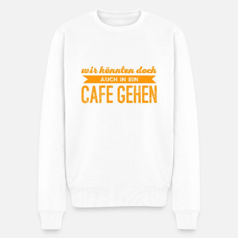 ich mag dich - Männer Premium Bio Pullover - Weiß