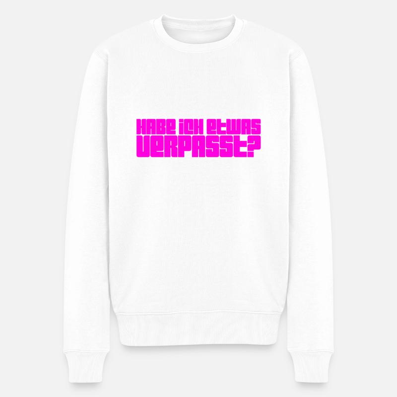 Wurde etwas verpasst? - Männer Premium Bio Pullover - Weiß