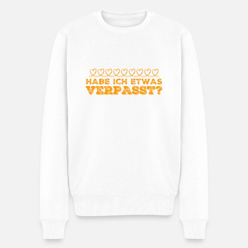 Was wurde verpasst? - Männer Premium Bio Pullover - Weiß