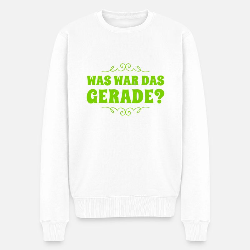 das war mir neu - Männer Premium Bio Pullover - Weiß