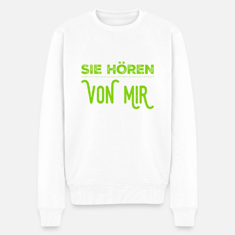 ich bin wütend - Männer Premium Bio Pullover - Weiß