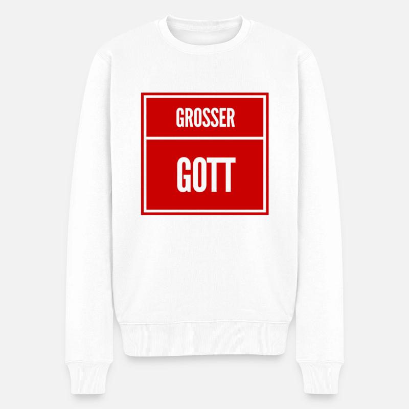 das war ein Schock - Männer Premium Bio Pullover - Weiß