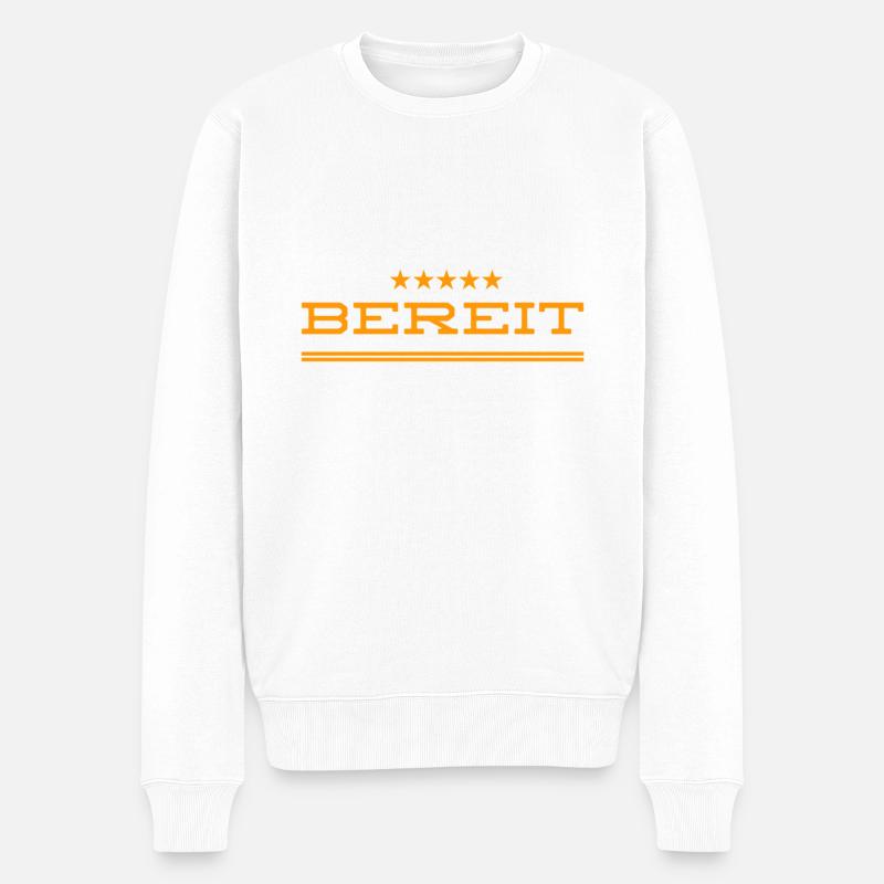 am Start - Männer Premium Bio Pullover - Weiß