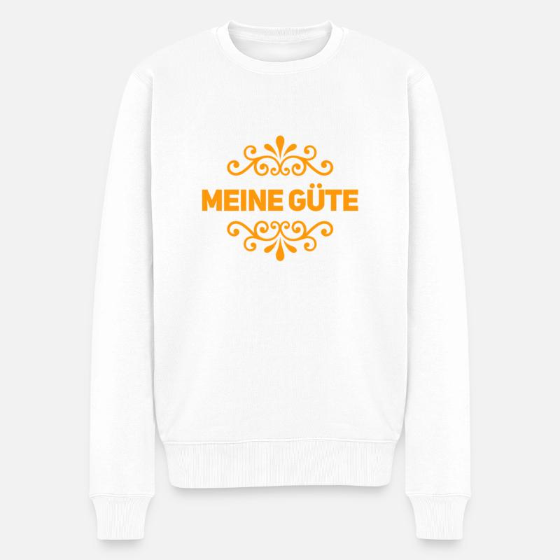 meine Güte - Männer Premium Bio Pullover - Weiß