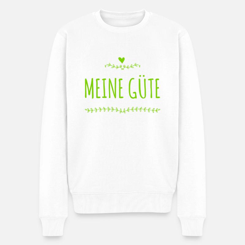 ach du liebe Güte - Männer Premium Bio Pullover - Weiß